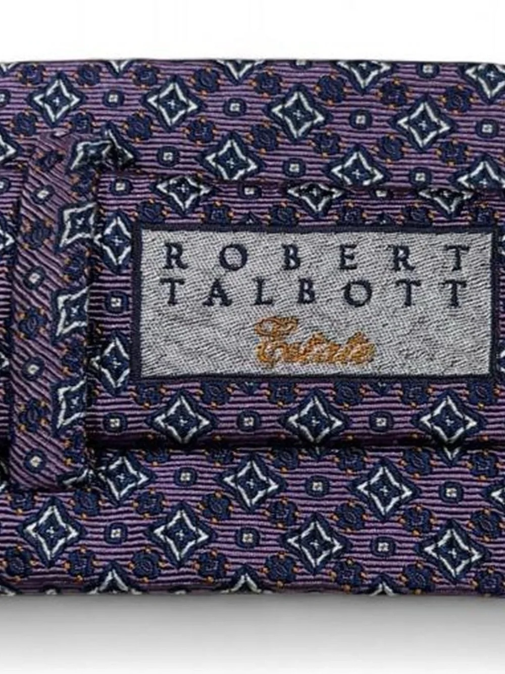NWOT! Robert Talbott Estate Hand Sewn Finest Silk Purple Tie USA Made L59” W3.5”